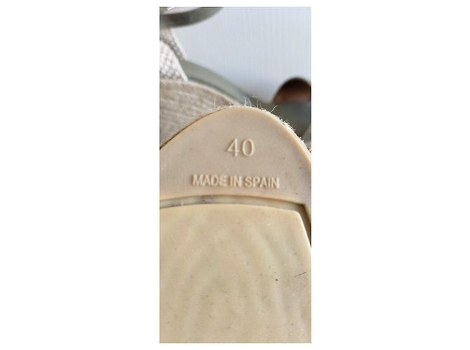 Espadrillas con zeppa Castaner taglia 40. Beige Verde - vista 4