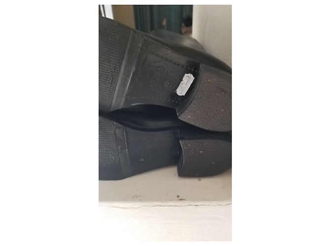 Autre Marque Botas overknee VIBRAM de cuero negro - vista 7
