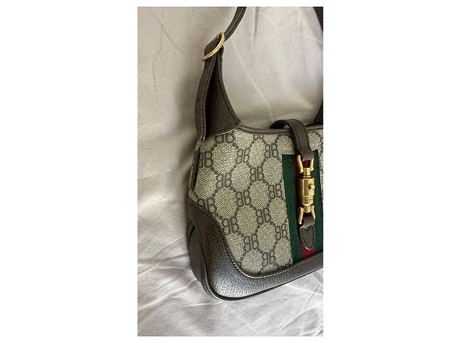 Autre Marque Borsa Balenciaga x Gucci Marrone Rosso Verde - vista 10