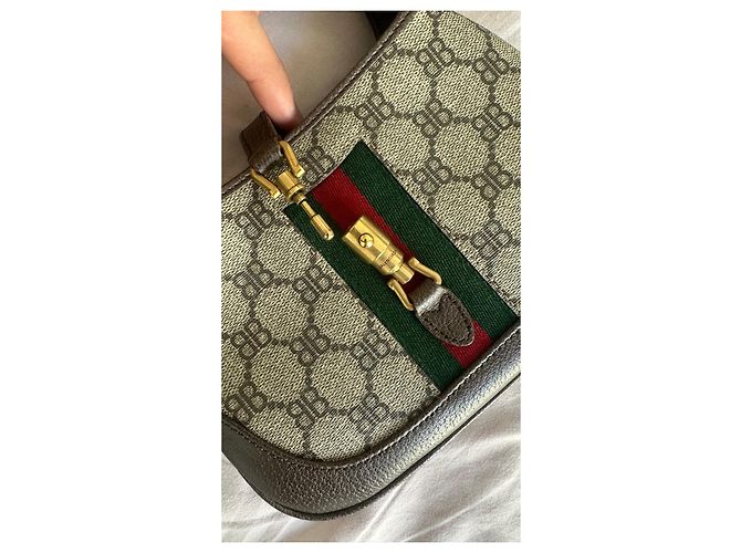 Autre Marque Borsa Balenciaga x Gucci Marrone Rosso Verde - vista 2