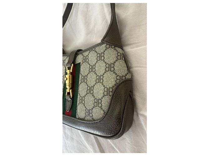 Autre Marque Borsa Balenciaga x Gucci Marrone Rosso Verde - vista 9