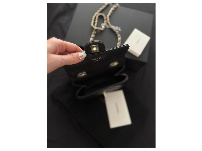 Coco Handle Chanel Mini bolso con solapa y asa superior (rectangular) Negro - vista 2