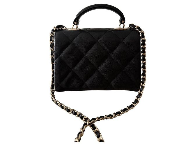Coco Handle Chanel Mini bolso con solapa y asa superior (rectangular) Negro - vista 5
