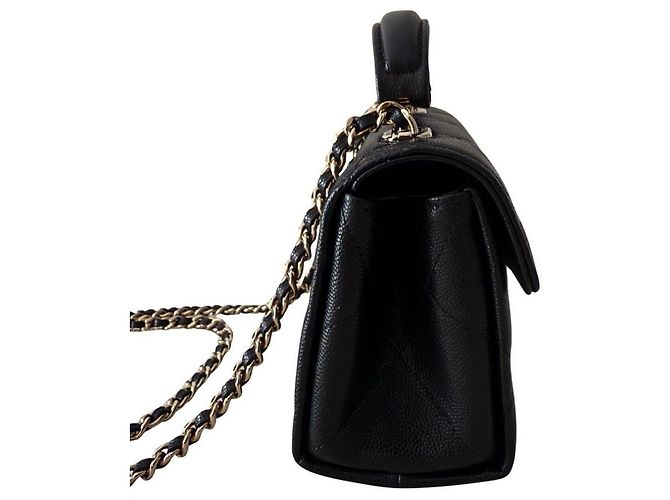Coco Handle Chanel Mini bolso con solapa y asa superior (rectangular) Negro - vista 6
