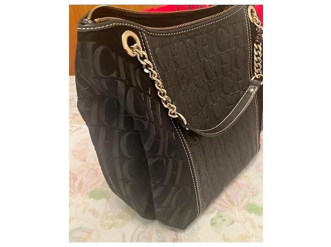 Carolina Herrera Borsa da shopping Monogramma Nero - vista 2