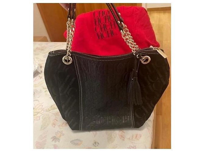 Carolina Herrera Borsa da shopping Monogramma Nero - vista 3