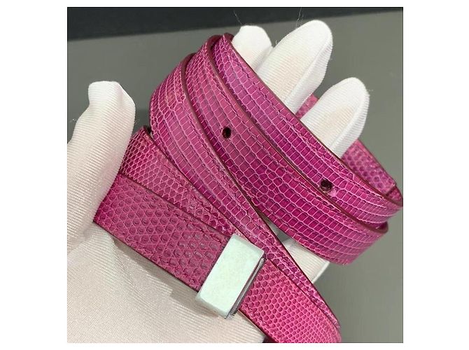 Céline Celine Box Umhängetasche aus Eidechsenleder Fuchsia Fuschia - Ansicht 4
