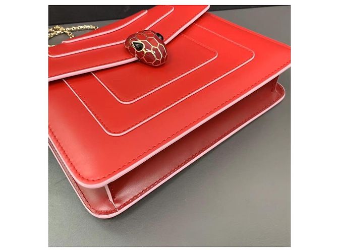 Bulgari Borsa piccola Bvlgari Snake-Head rossa in pelle Rosso - vista 4