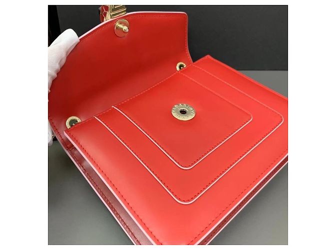Bulgari Borsa piccola Bvlgari Snake-Head rossa in pelle Rosso - vista 5