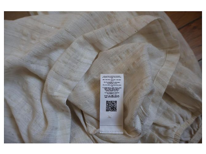 Blusa La Fée Maraboutée Crema Algodón Viscosa Crudo - vista 5