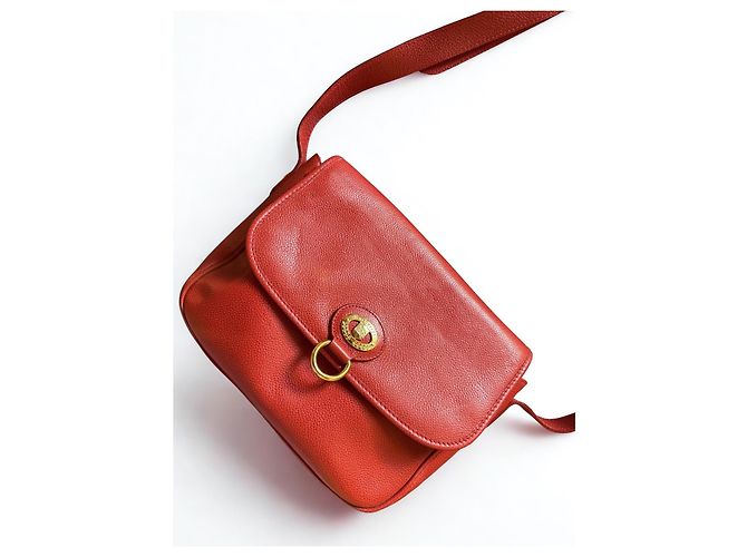Borsa a tracolla Burberry rossa in pelle d'agnello Rosso - vista 2