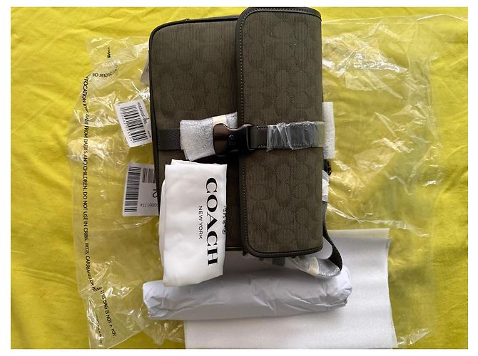 Coach monogrammed coated canvas shoulder bag Green - view 2