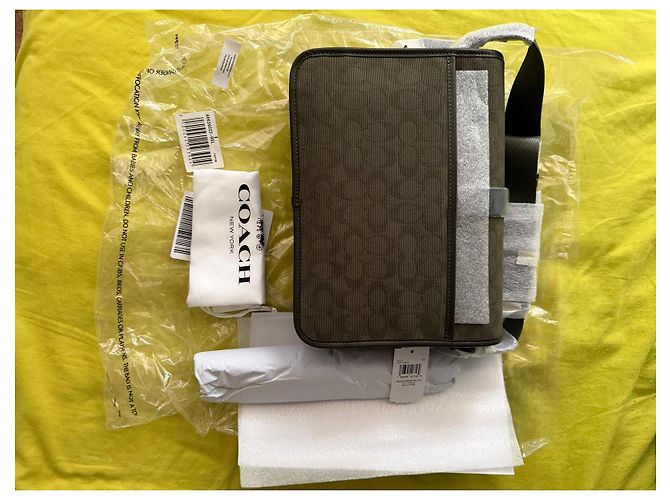 Coach monogrammed coated canvas shoulder bag Green - view 3