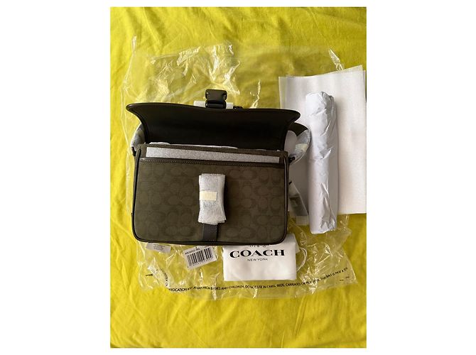Coach monogrammed coated canvas shoulder bag Green - view 5