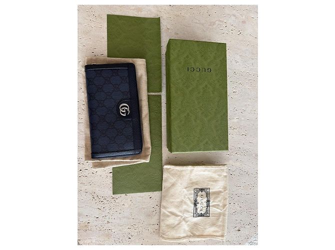 Portafoglio GG Ophidia Zip di Gucci Blu scuro - vista 6