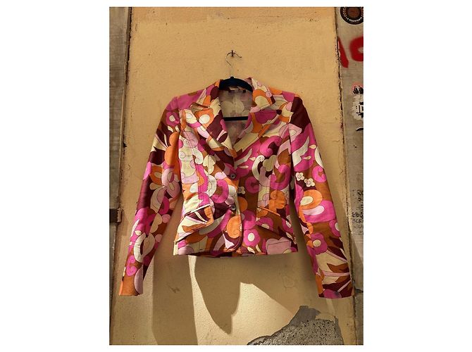Chaqueta D&G con Estampado Psicodélico Castaño Rosa Naranja Crudo Amarillo - vista 3