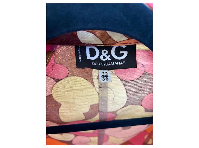 Chaqueta D&G con Estampado Psicodélico Castaño Rosa Naranja Crudo Amarillo - vista 7