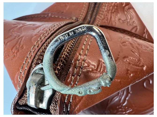 Borsa in pelle goffrata Trussardi Marrone - vista 10