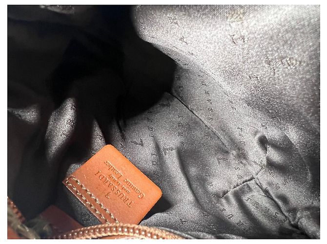 Borsa in pelle goffrata Trussardi Marrone - vista 13