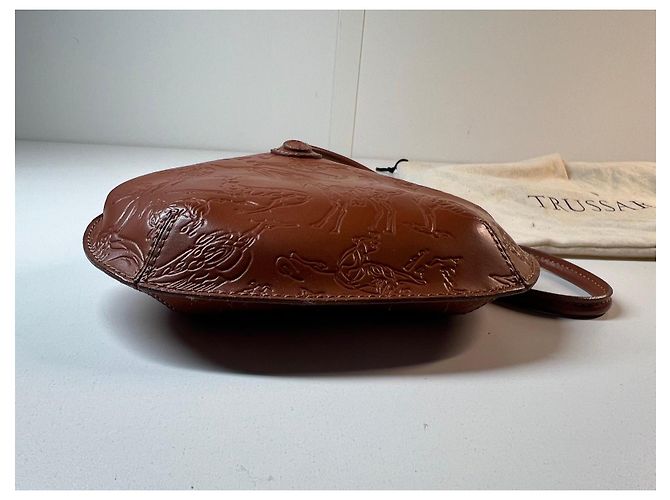 Borsa in pelle goffrata Trussardi Marrone - vista 6