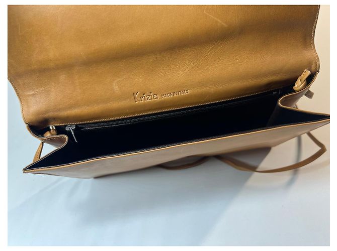 Krizia Brown Leather Shoulder Bag - view 7