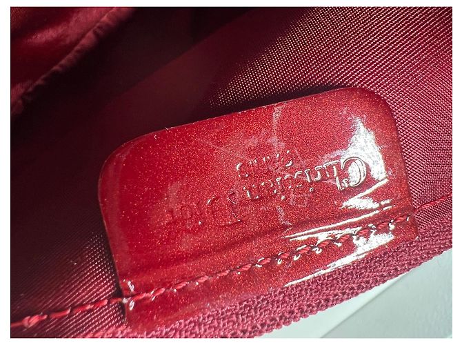 Borsa Saddle Christian Dior in pelle verniciata rossa Bordò - vista 13