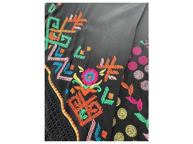 Autre Marque Kimono de seda Anjuna negro - vista 9