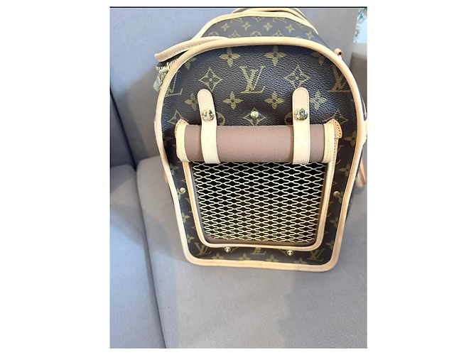 Autre Marque Borsa per cani in tela Monogram e pelle Monogramma - vista 2