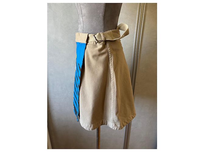 Gonna corta Christian Dior Nero Bianco Blu Beige Giallo - vista 2