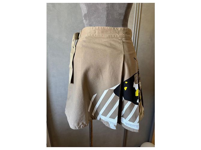 Gonna corta Christian Dior Nero Bianco Blu Beige Giallo - vista 3