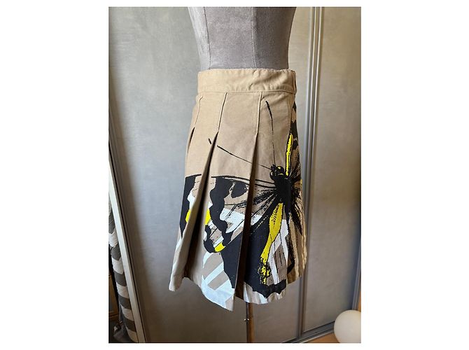 Gonna corta Christian Dior Nero Bianco Blu Beige Giallo - vista 4