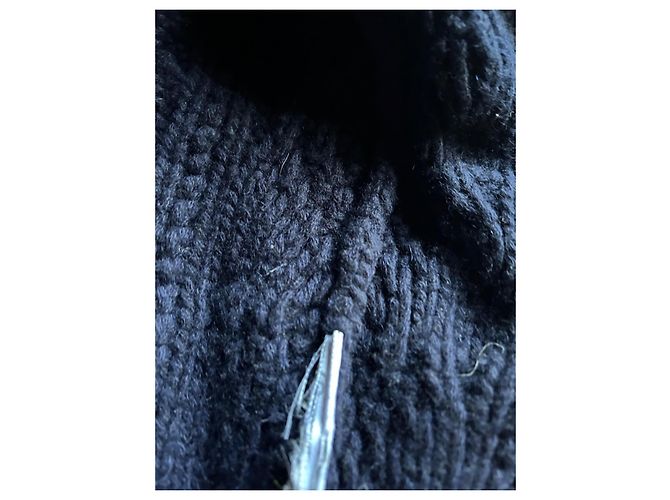 Eric Bompard Marineblauer Wollcardigan mit Zöpfen - Ansicht 14