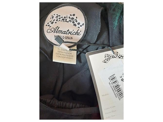 Autre Marque Almatrichi Patchwork Kleid Schwarz Rot Beige Roh - Ansicht 7