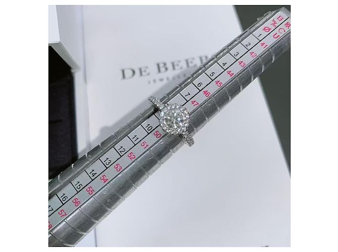 De Beers Diamantring 0,55 Karat Größe 49 Silber - Ansicht 2