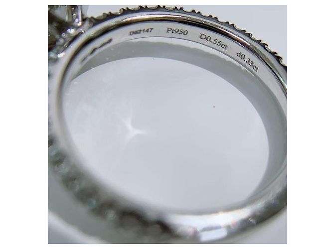 De Beers Diamantring 0,55 Karat Größe 49 Silber - Ansicht 6