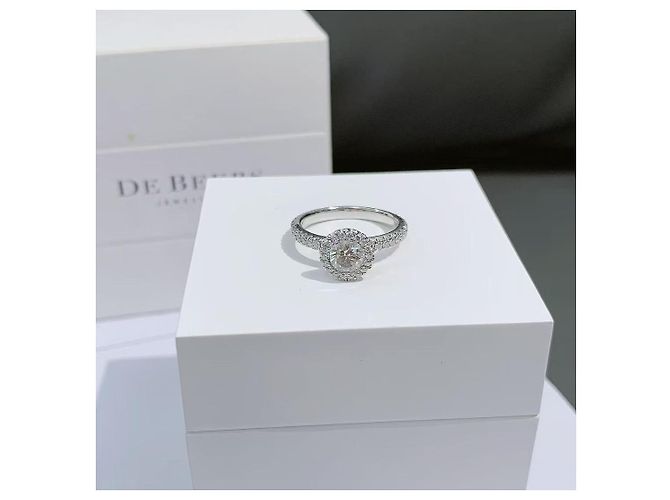 De Beers Diamantring 0,55 Karat Größe 49 Silber - Ansicht 7