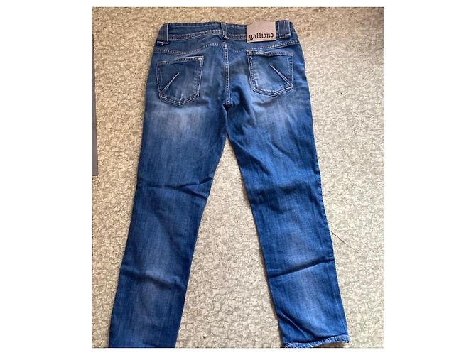 Jeans de denim azul Galliano - vista 3