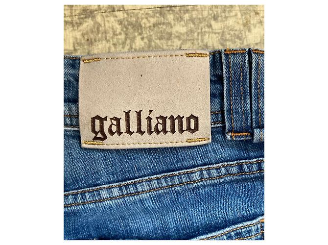 Jeans de denim azul Galliano - vista 4