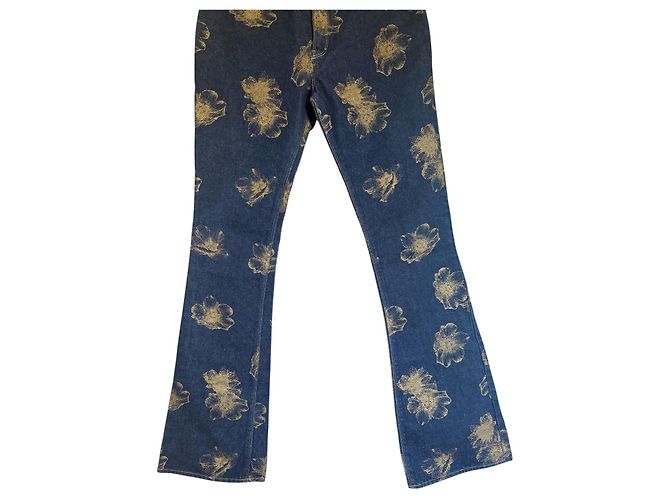 Autre Marque Jeans acampanados Calvin Klein con estampado floral Azul Dorado - vista 2