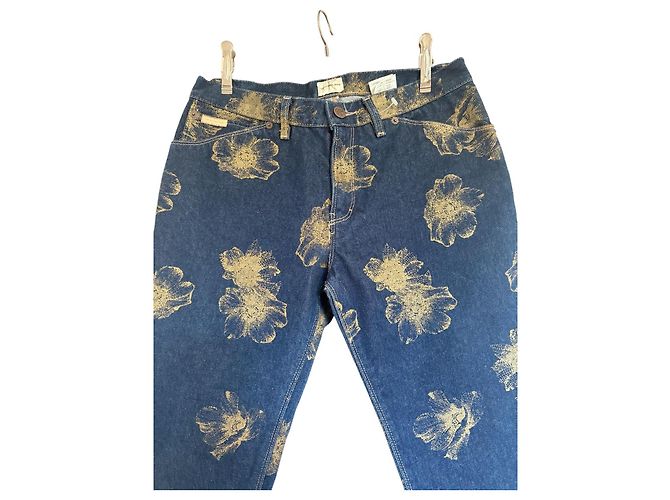 Autre Marque Jeans acampanados Calvin Klein con estampado floral Azul Dorado - vista 3