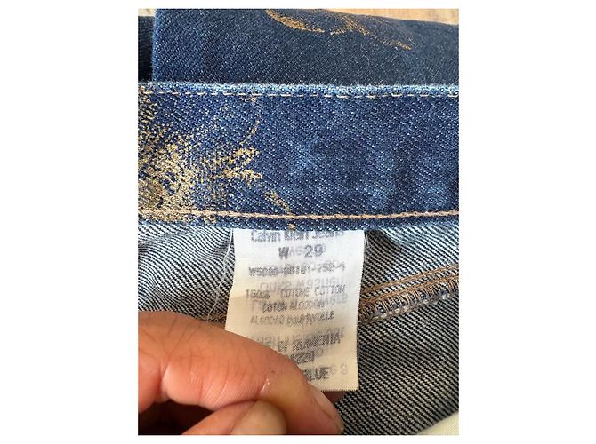 Autre Marque Jeans acampanados Calvin Klein con estampado floral Azul Dorado - vista 5