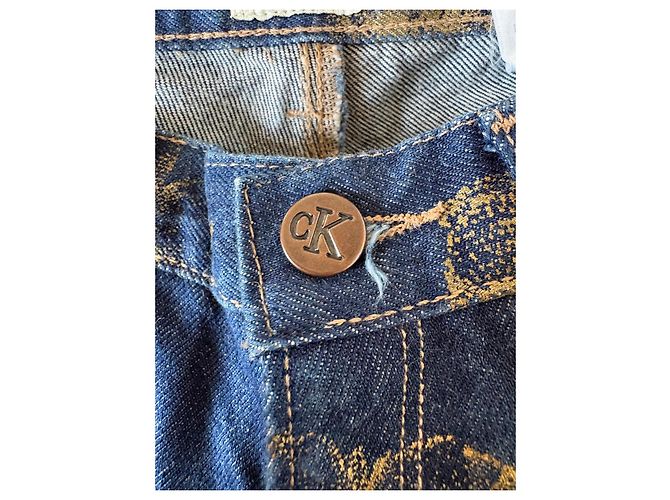 Autre Marque Jeans acampanados Calvin Klein con estampado floral Azul Dorado - vista 7