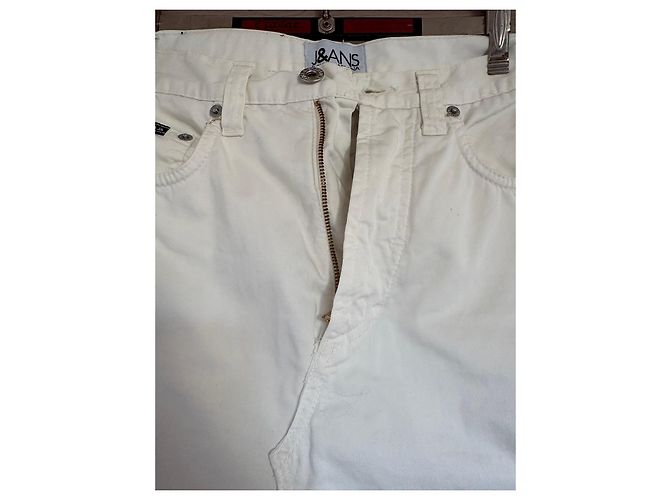 Gonna in denim bianco di cotone J&ANS di Dolce & Gabbana - vista 2