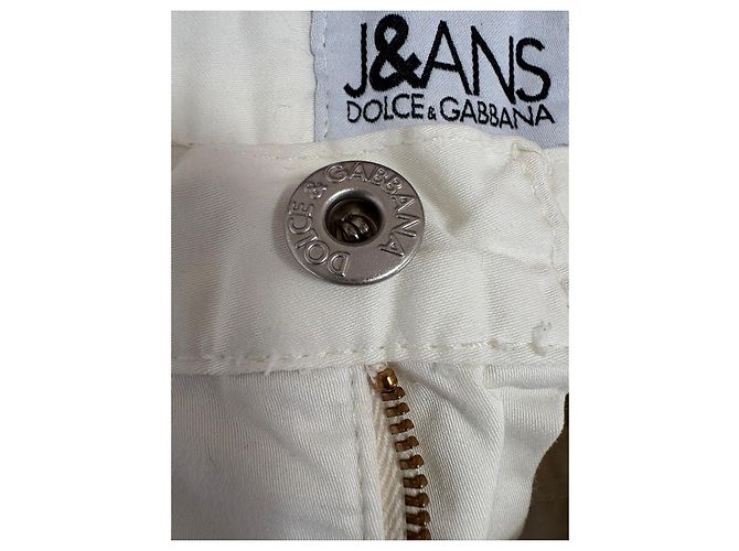 Gonna in denim bianco di cotone J&ANS di Dolce & Gabbana - vista 3