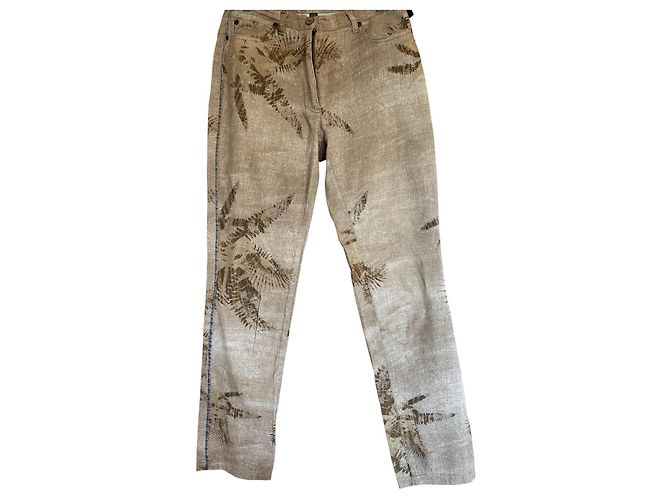 Jeans Christian Lacroix con estampado de palmera Castaño Beige - vista 2