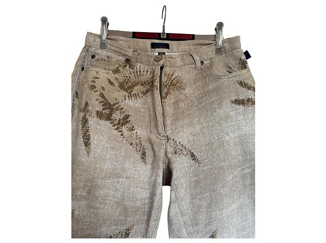 Jeans Christian Lacroix con estampado de palmera Castaño Beige - vista 3