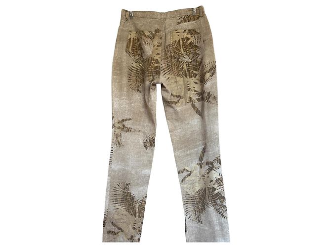 Jeans Christian Lacroix con estampado de palmera Castaño Beige - vista 4