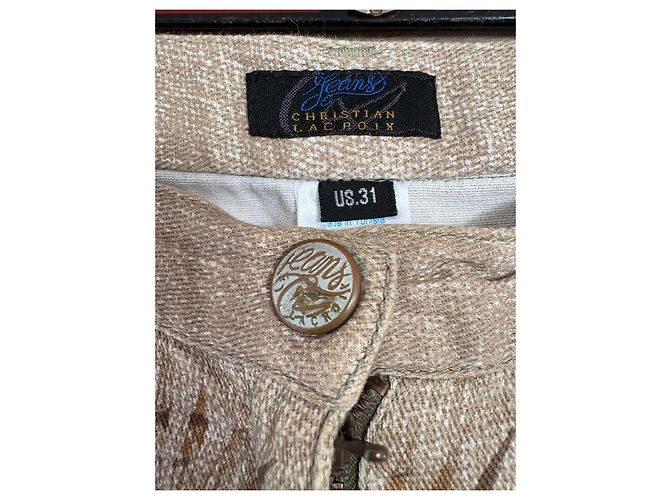 Jeans Christian Lacroix con estampado de palmera Castaño Beige - vista 6