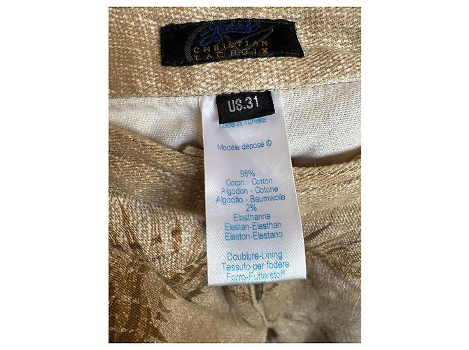 Jeans Christian Lacroix con estampado de palmera Castaño Beige - vista 7