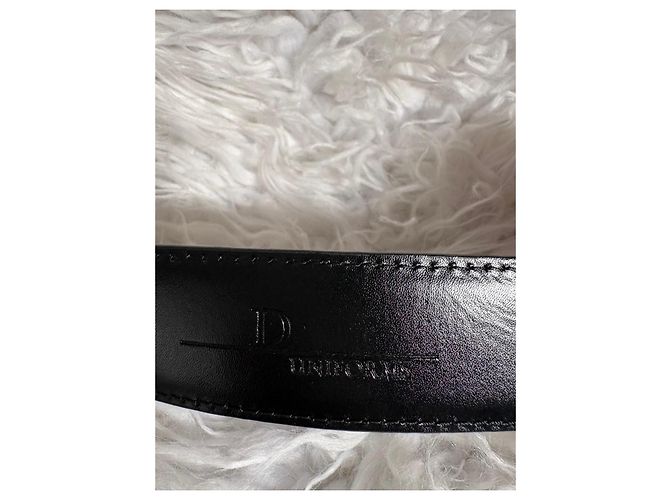 Dior Ledergürtel mit CD Schnalle Schwarz Gold Golden - Ansicht 7